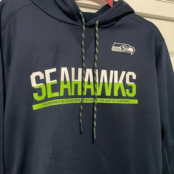 Like NEW  Nike Seattle Seahawks hoodie size L navy blue - Picture 2 of 5